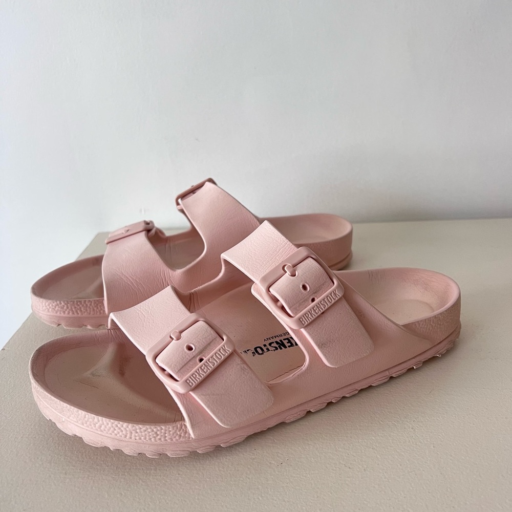 Birkenstock Light Pink Double Strap Sandals 38 or 7 - Picture 3 of 6